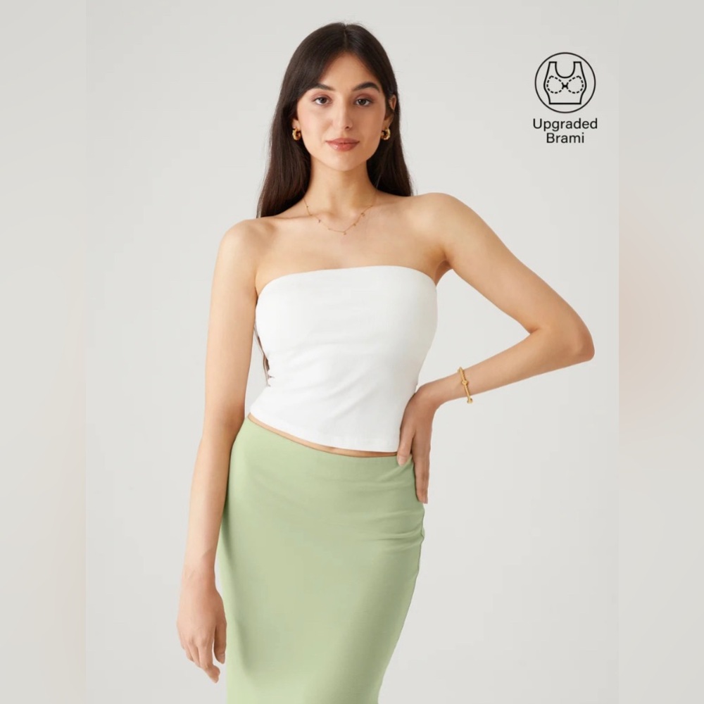 BRAND NEW OGL Staple Brami Tube Top Set (White/Black) Size S